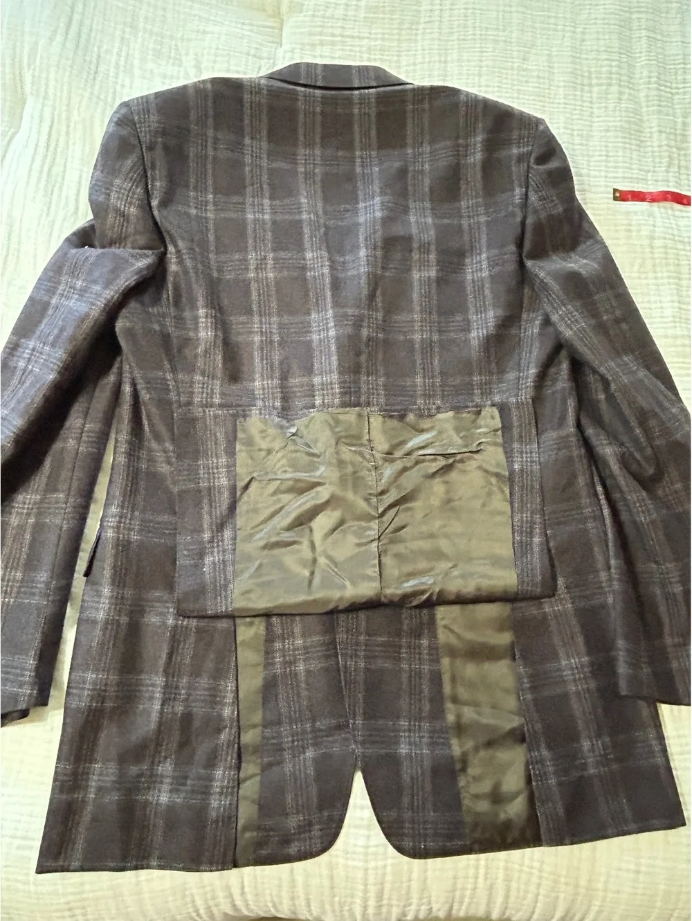 Canali Plaid Sport Coat Blazer Wool Cashmere Long